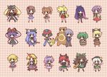  2boys 6+girls :d absurdres amami_haruka arm_cannon bad_id bad_pixiv_id black_hair black_wings blonde_hair bowl braid brown_hair bucket calligraphy_brush chibi cuffs dress earrings fang flower fushigi_ebi gen_1_pokemon gen_2_pokemon green_hair grin gun hair_bobbles hair_flower hair_ornament hair_ribbon hairband hakama hand_on_own_chest handgun hat hat_ribbon hieda_no_akyuu highres hinanawi_tenshi holding holding_poke_ball horn hoshiguma_yuugi idolmaster idolmaster_(classic) in_bucket in_container japanese_clothes jewelry kaenbyou_rin kisume komeiji_koishi komeiji_satori kurodani_yamame mawaru_penguindrum mizuhashi_parsee multiple_boys multiple_girls open_mouth outline outstretched_arm paintbrush panty_&amp;_stocking_with_garterbelt panty_(psg) pikachu plaid plaid_background poke_ball pokemon pokemon_(anime) pokemon_(creature) pokemon_dp_(anime) ponytail princess_of_the_crystal purple_hair red_dress red_hair reiuji_utsuho ribbon satoshi_(pokemon) scroll shackles shinji_(pokemon) short_dress skirt smile solid_oval_eyes stocking_(psg) sword takakura_himari takatsuki_yayoi third_eye touhou twin_braids twintails ursaring weapon wings wooden_sword 