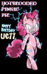  english_text equine evil_grin female friendship_is_magic fur hair horse mammal mickeymonster my_little_pony pink_fur pink_hair pinkie_pie_(mlp) pony smile solo text 