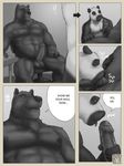  abs age_difference balls bear biceps big_muscles big_penis coach comic cum deep_throat erection fellatio fur gay greyscale male mammal monochrome muscles nipples nude office oral oral_sex panda pecs penis personal_coaching rov saliva sex sitting size_difference thick_penis uncut vein 