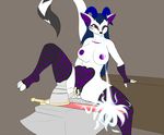  big_breasts bouchee breasts canine cas christina_amethyst_stoneflower dog dragon female female_ejaculation heartless horn husky hybrid mammal masturbation nipples pussy pussy_juice smith succubus sword sword_quest weapon 