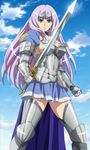  annelotte armor highres knight long_hair queen&#039;s_blade queen&#039;s_blade_rebellion queen's_blade queen's_blade_rebellion screencap solo standing stitched sword weapon 