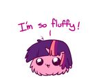  &lt;3 cute female feral fluffy friendship_is_magic hair horn looking_at_viewer maskarade my_little_pony plain_background purple_hair solo tribble twilight_sparkle_(mlp) white_background 