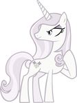  discorded equine female feral fleur_de_lis_(mlp) friendship_is_magic grey hair horn looking_back mammal my_little_pony solo status:discorded the_even_more_agressive_one two_tone_hair unicorn 