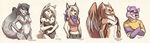  breasts canine corset eyewear feline female fluffy_tail glasses male silverdeni wings 