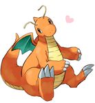  &lt;3 background dragon dragonite good_frog heart nintendo no_humans pokemon simple simple_background white_background wings 