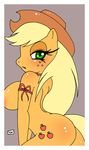  anthrofied applejack_(mlp) big_breasts breasts butt cutie_mark equine female friendship_is_magic green_eyes hat horse innocenttazlet invalid_tag looking_back mammal mane my_little_pony nude pony side_boob 