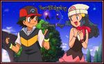  couple happy hikari_(pokemon) movie pokemon pokemon_(anime) pokemon_battle satoshi_(pokemon) 