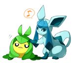  glaceon good_frog nintendo no_humans pokemon simple_background swadloon 