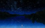  artist_request bai darker_than_black highres sky solo star_(sky) starry_sky wallpaper water 