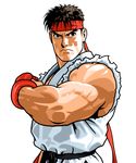  capcom_fighting_jam headband highres male_focus mori_toshiaki ryuu_(street_fighter) solo street_fighter 