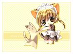  animal_ears blonde_hair cat chibi di_gi_charat twintails wallpaper 