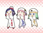  3girls aika_granzchesta alice_carroll animated animated_gif aria beret blue_eyes blue_hair chibi gif green_hair hat long_hair lowres mizunashi_akari multiple_girls pink_hair short_hair sidelocks yellow_eyes 