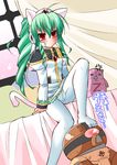  acguy angry animal_ears blush cat_ears cat_tail drill_hair feet galaxy_angel green_hair jun'you_maru normad pantyhose red_eyes robot tail uniform upskirt vanilla_h 