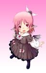  chibi hat mystia_lorelei purple_hair short_hair solo touhou yanagie 