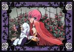  blue_eyes chu_chu flower highres kiryuu_touga pink_hair red_hair redhead revolutionary_girl_utena rose roses shoujo_kakumei_utena tenjou_utena 