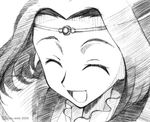  code_geass crown gofu greyscale hat monochrome sketch smile solo sumeragi_kaguya traditional_media 