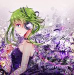  closed_eyes green_hair gumi headphones highres nou profile short_hair solo vocaloid 