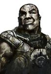  armor augustus_cole dark_skin dark_skinned_male gears_of_war huke male_focus smile solo white_background 