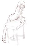  amputee blush desk katawa_shoujo kekekeke masturbation mouth sketch sleeve table_sex tezuka_rin 