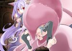  alma_elma demon_girl mon-musu_quest! monster_girl purple_hair red_eyes struggle struggling succubus vore wings 