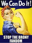  anti-brony brony female human humor poster ww2 