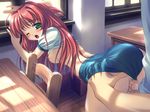  angel_wish censored chitose_mizuki game_cg green_eyes long_hair open_shirt red_hair sex 