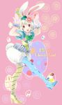  animal_ears asymmetrical_legwear bow bunny_ears disney easter easter_egg easter_wonderland egg end_bunny_(disney) flower frills gloves hair_flower hair_ornament high_heels lunica mismatched_legwear pantyhose shoes solo 