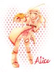  1girl alice_(tales) alice_(tales_of_symphonia_kor) blonde_hair bloomers coat shoes tales_of_(series) tales_of_symphonia tales_of_symphonia_knight_of_ratatosk underwear weapon yellow_eyes 