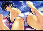  ass beach bikini cameltoe hasekura_airi misaki_kurehito swimsuit topless 