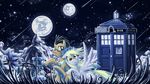  doctor_whoof_(mlp) doctor_whooves_(mlp) equine female feral flower friendship_is_magic horse male mammal mare_in_the_moon moon my_little_pony pegasus pony saturnspace tardis wings 