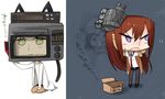  blush chibi kazeto makise_kurisu okabe_rintarou pantyhose seiza shiina_mayuri shorts sitting steins;gate 