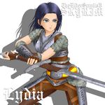  armor character_name copyright_name koma9099 lydia_(skyrim) shadow solo sword the_elder_scrolls the_elder_scrolls_v:_skyrim weapon 