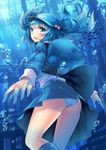  ass backpack bad_id bad_pixiv_id bag blue_eyes blue_hair blue_panties blush bon bubble fish hair_bobbles hair_ornament hat jacket kawashiro_nitori open_clothes open_jacket open_mouth panties polka_dot polka_dot_panties shirt skirt skirt_set solo touhou two_side_up underwater underwear upskirt 