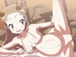  breasts brown_hair censored gym_leader kiryu_manzoku mikan_(pokemon) pokemon pregnant sex small_breasts spooning vaginal 