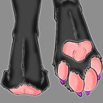  ambiguous_gender black_fur canine claws fox fur leverpuller mammal paws solo yiffy_foxy 