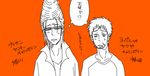  asdge23 beelzebub_(manga) comic glasses himekawa_tatsuya kanzaki_hajime multiple_boys pompadour simple_background sweatdrop 