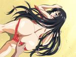  ass black_hair blush boku_wa_tomodachi_ga_sukunai censored long_hair mikazuki_yozora swimsuit yabusame 