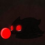  baby ball creature cryptid cute dark_theme eyes insect monster moth mothman owl red red_eyes tears unknown_species vonderdevil young 