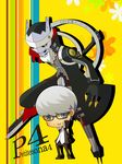  adam_(kathy_tsukamoto) bad_id bad_pixiv_id blue_eyes chibi glasses grey_hair highres izanagi narukami_yuu persona persona_4 