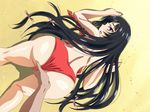  ass black_hair blush boku_wa_tomodachi_ga_sukunai long_hair mikazuki_yozora swimsuit yabusame 