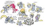  blonde_hair blue_eyes comic cub cute cutie_mark dancing derpy_hooves_(mlp) dinky_hooves_(mlp) english_text equine female feral food friendship_is_magic hair horn horse mammal mickeymonster muffin my_little_pony parasprite_(mlp) pegasus pink_hair pinkie_pie_(mlp) pony text unicorn wings young 