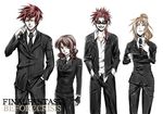  2girls artist_request before_crisis_final_fantasy_vii cissnei copyright_name final_fantasy final_fantasy_vii formal lineup multiple_boys multiple_girls reno rod_(male) shotgun_(female) suit turks 