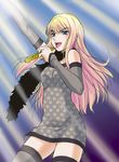  blonde_hair blue_eyes long_hair macross macross_frontier misnon_the_great sheryl_nome solo thighhighs 