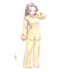  arima_nana barefoot maria-sama_ga_miteru pajamas sasaki_akira_(ugc) sketch sleepy solo 