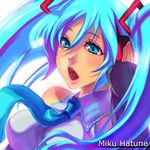  blue_eyes blue_hair hatsune_miku long_hair solo tamachi_kuwa twintails vocaloid 