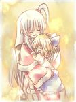  alice_margatroid alice_margatroid_(pc-98) blonde_hair blush child hand_on_head hug long_hair motherly multiple_girls ribbon shinki short_hair side_ponytail smile suzuki_ao touhou touhou_(pc-98) 