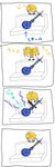 blonde_hair boy child comic guitar highres instrument kingdom_hearts roxas translation_request 
