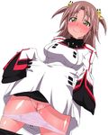  blush breasts brown_hair cum highres infinite_stratos nohotoke_honne panties pussy short_hair smile tsubaki_(tsubakiyasan) underwear 