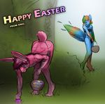  canine dog duo easter egg enig girly hair holidays lagomorph male mammal multi-colored_hair rabbit thong 