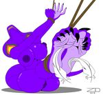  anthro arbok big_breasts big_nipples black black_claws bound breasts butt claws feather female foot_focus hindpaw markings nails nintendo nipples paws plain_background pok&#233;mon pok&#233;morph pok&eacute;mon pok&eacute;morph purple purple_nipples purple_skin pussy red rope sebrina_arbok sitting soles solo teeth tickling tickling_feet ticklishways tied toes video_games white_background yellow yellow_markings zp92 